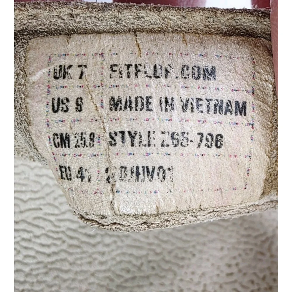 Fit Flop Lulu Crystal Embellished Beige Latte Flip Flop Comfort Women's Size 9 - Picture 6 of 7